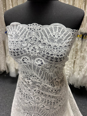 Dentelle brodée ivoire - Tremendo