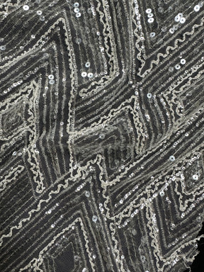 Tulle à paillettes ivoire - Angola (CF Amelia)