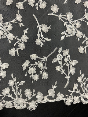 Dentelle brodée au laser ivoire - Hypnose (CF Helena)