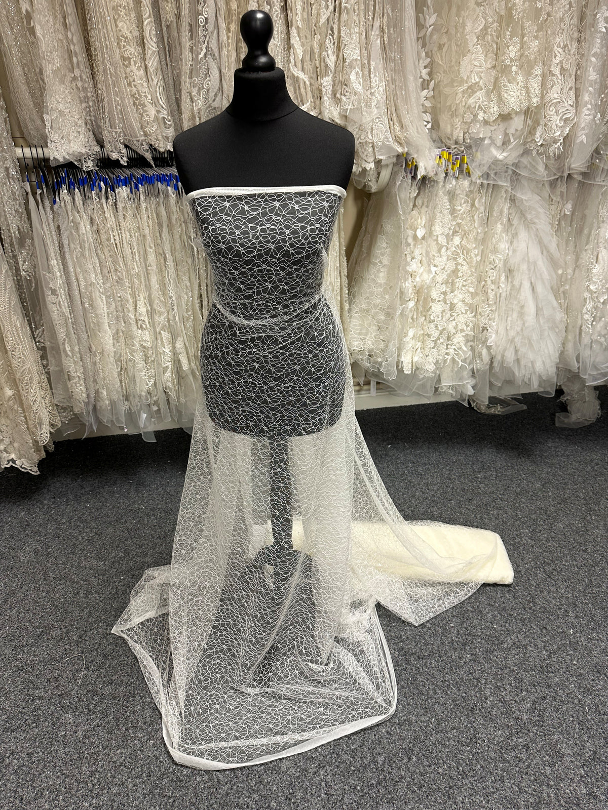 Ivory Contemporary Floral Lace - EB5002