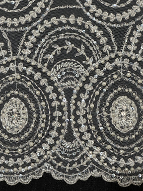 Dentelle de perles ivoire - Charlotte (CF)