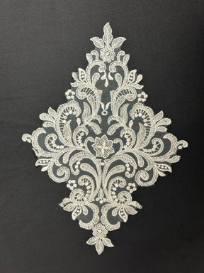 Applique en dentelle à sequins ivoire - Derrick