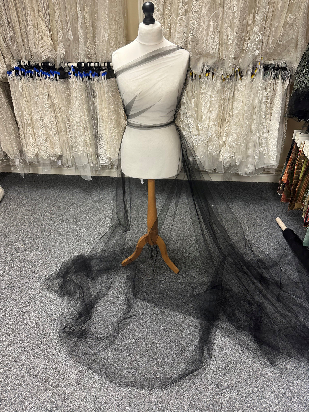 Tulle noir pour voiles - Baritone