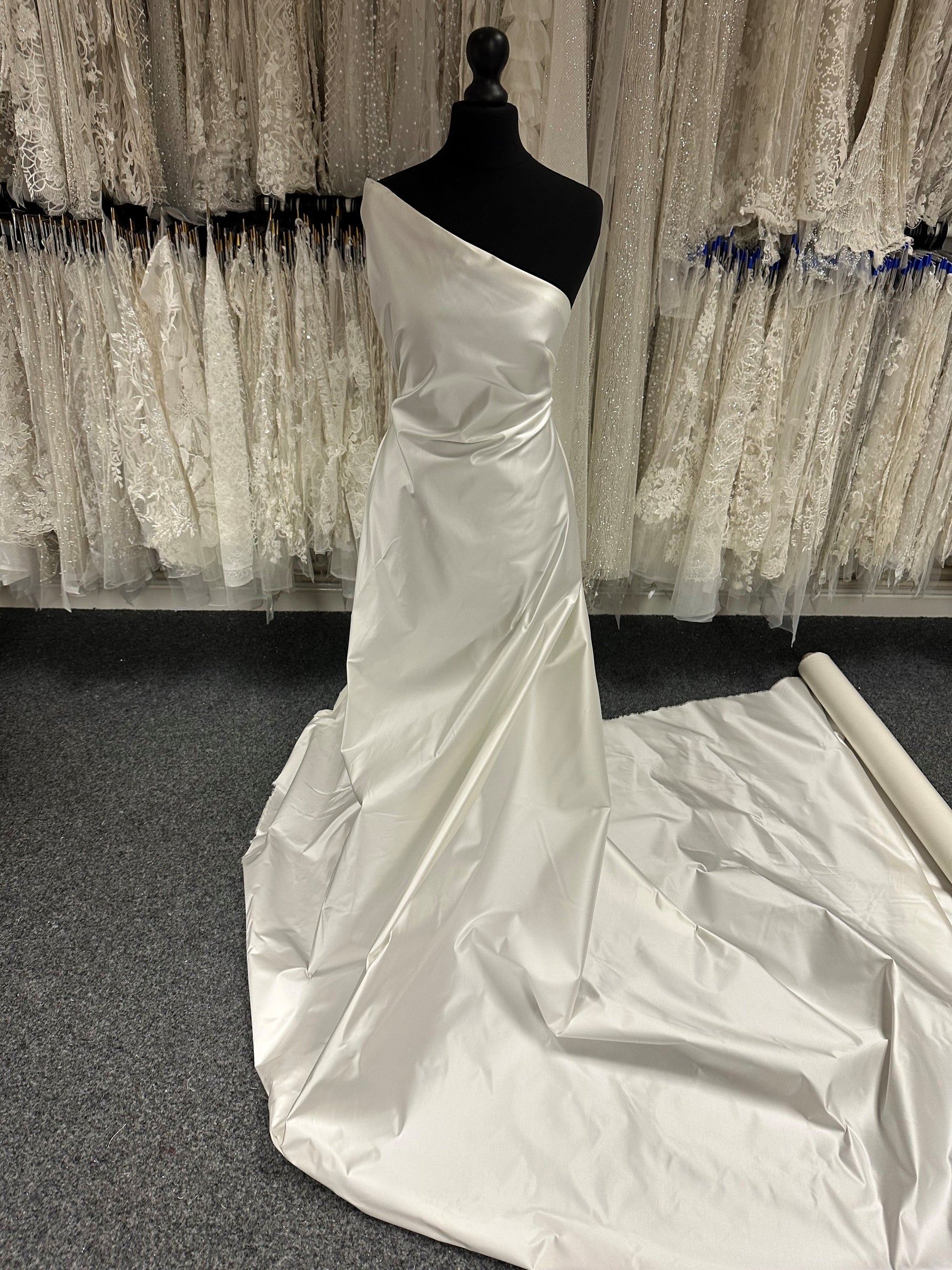 Ivory Organic Cotton Blend Satin - Maturity