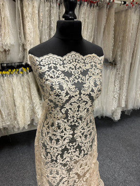 Dentelle Broderie Paillettes Champagne - Albany
