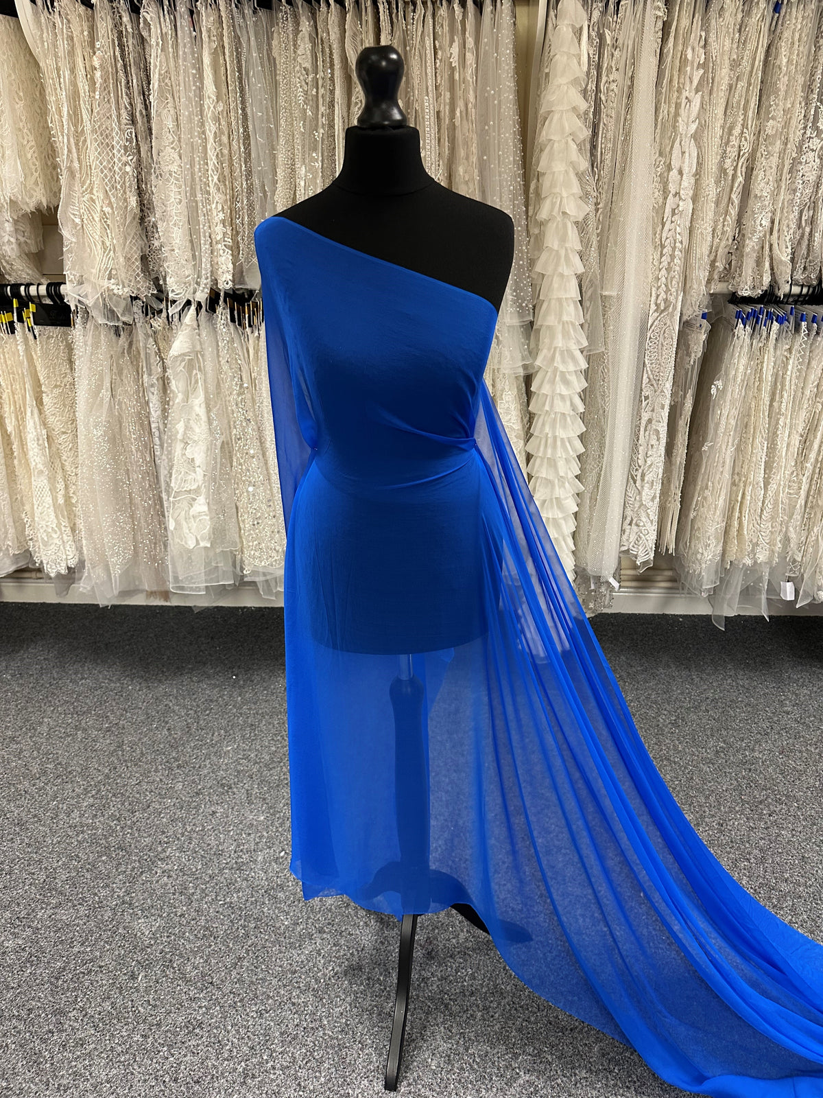 Mousseline de Soie Bleu Royal - Tempest