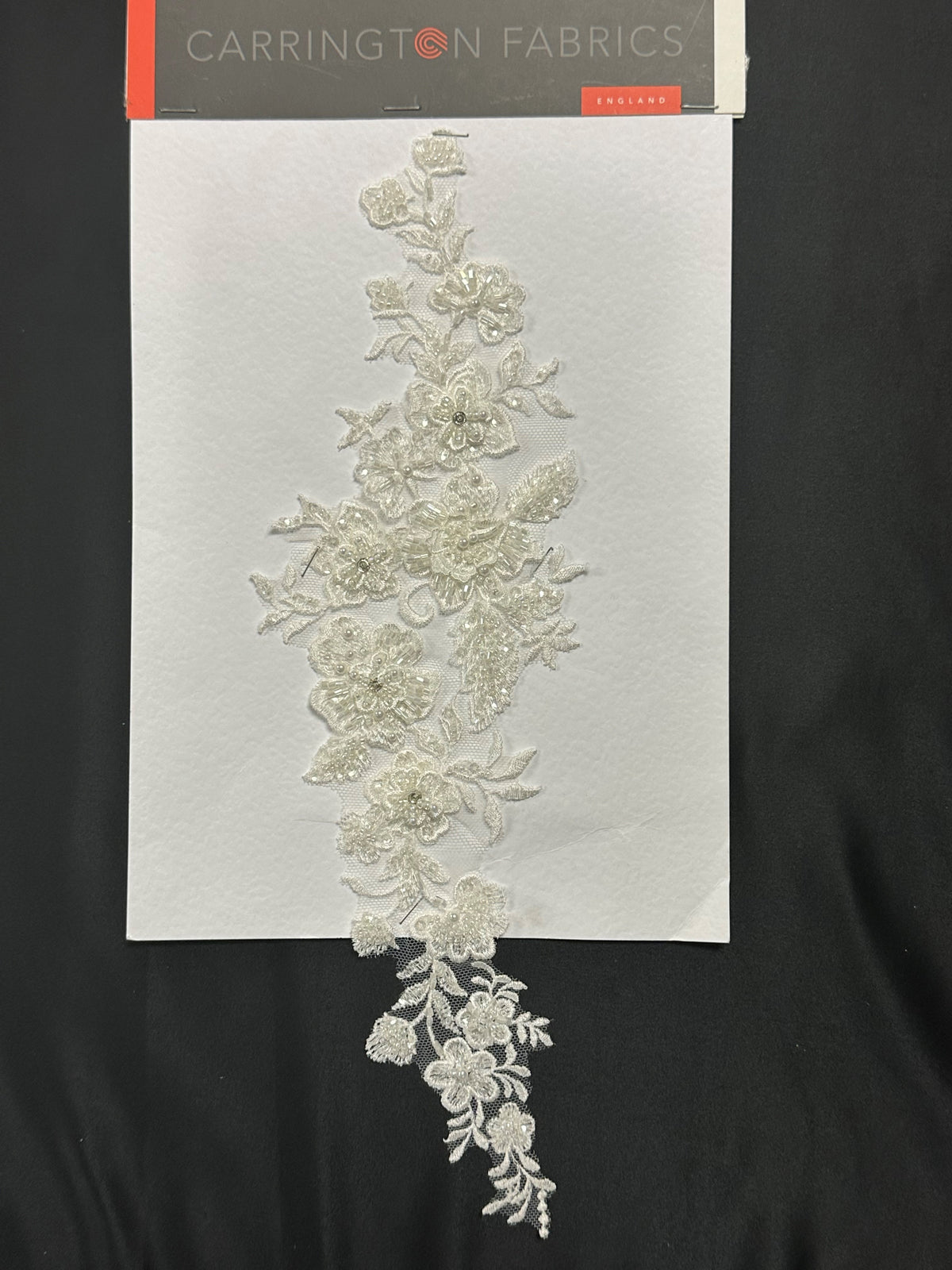 Appliques en dentelle perlée ivoire - AP 2254