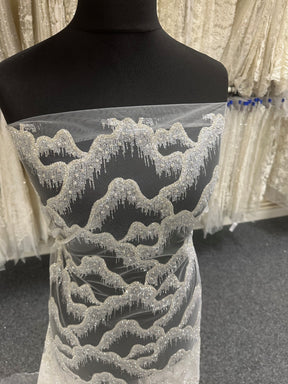 Dentelle pailletée ivoire - Melody