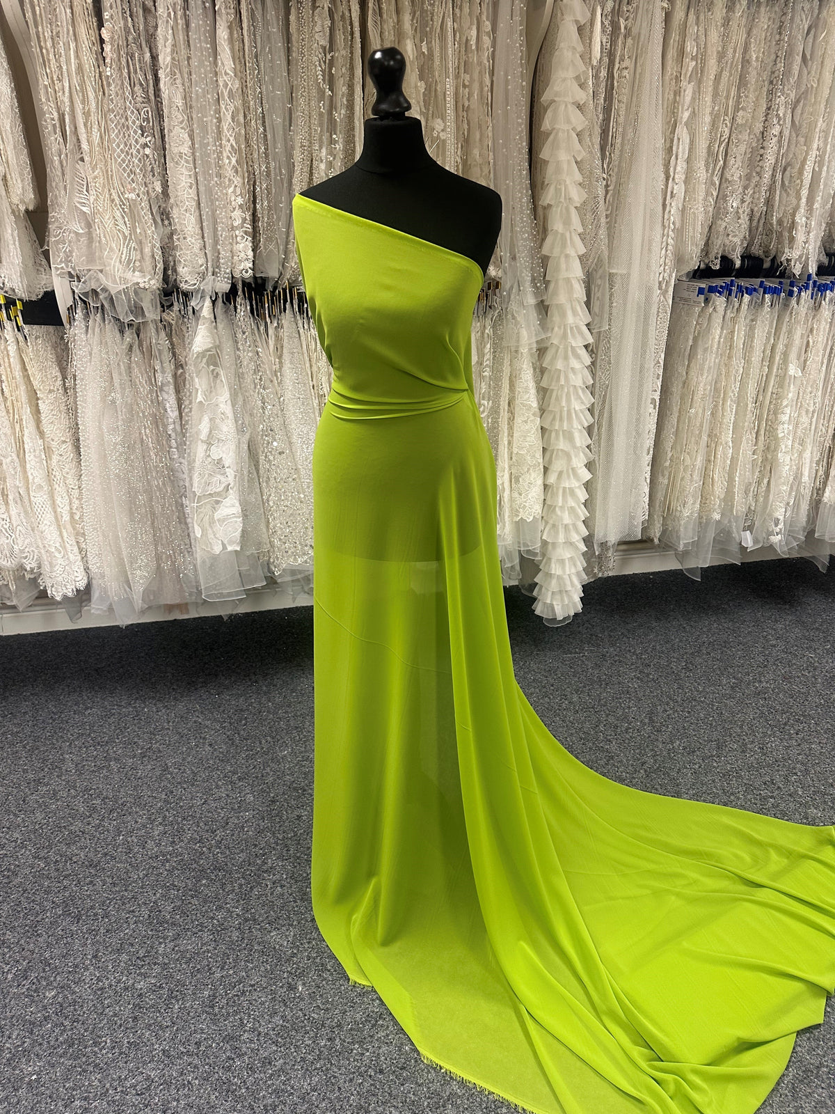 Mousseline de polyester vert citron - Benevolence