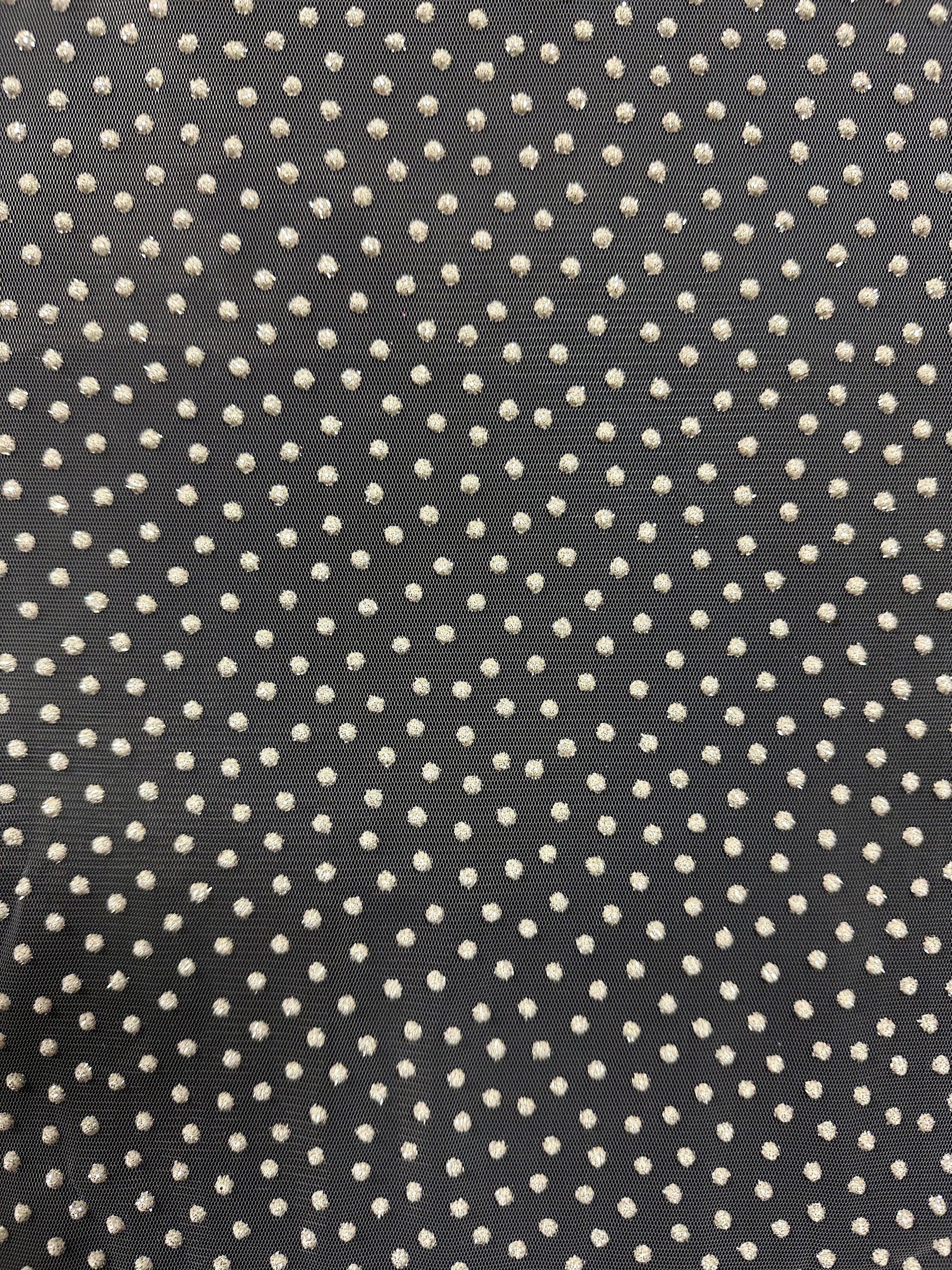 Dentelle ivoire à paillettes - Inde