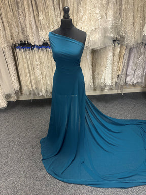 Mousseline de Polyester Bleu Sarcelle - Benevolence