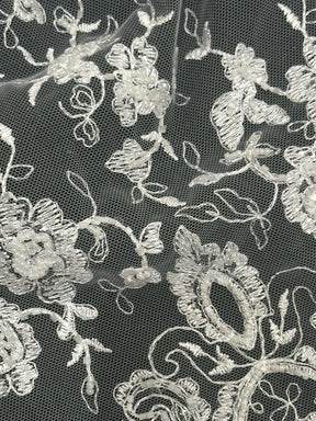 Dentelle à paillettes ivoire - Sienne (CF) 