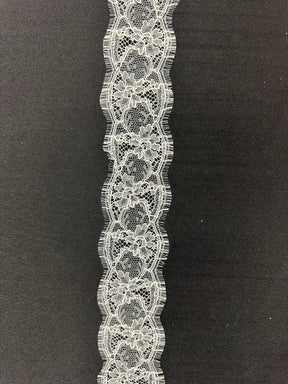 Bordure en dentelle ivoire chantilly - Yvette