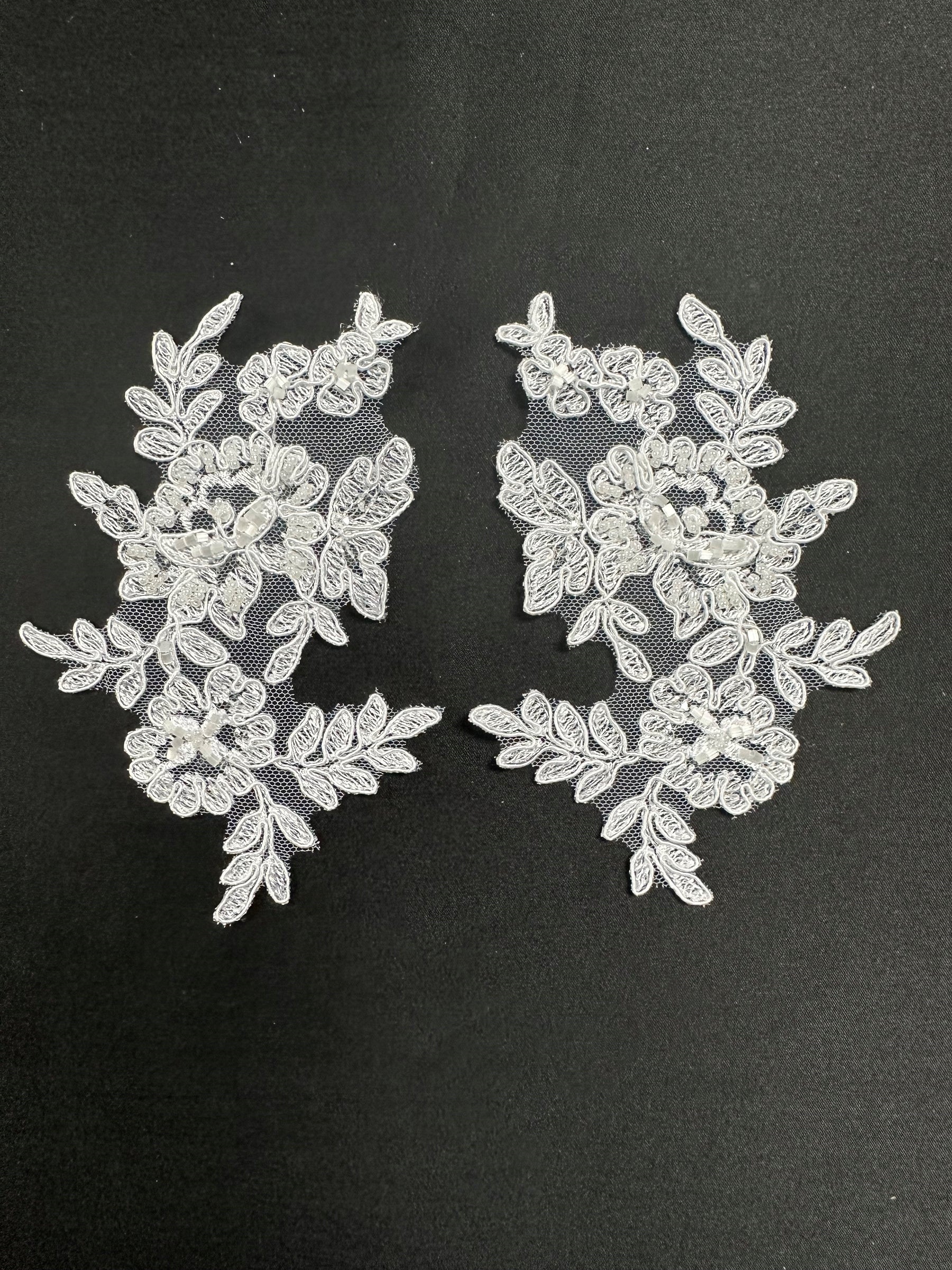 Appliques en dentelle perlée ivoire - Noisy