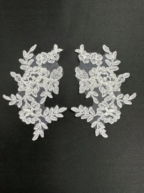 Appliques en dentelle perlée ivoire - Noisy