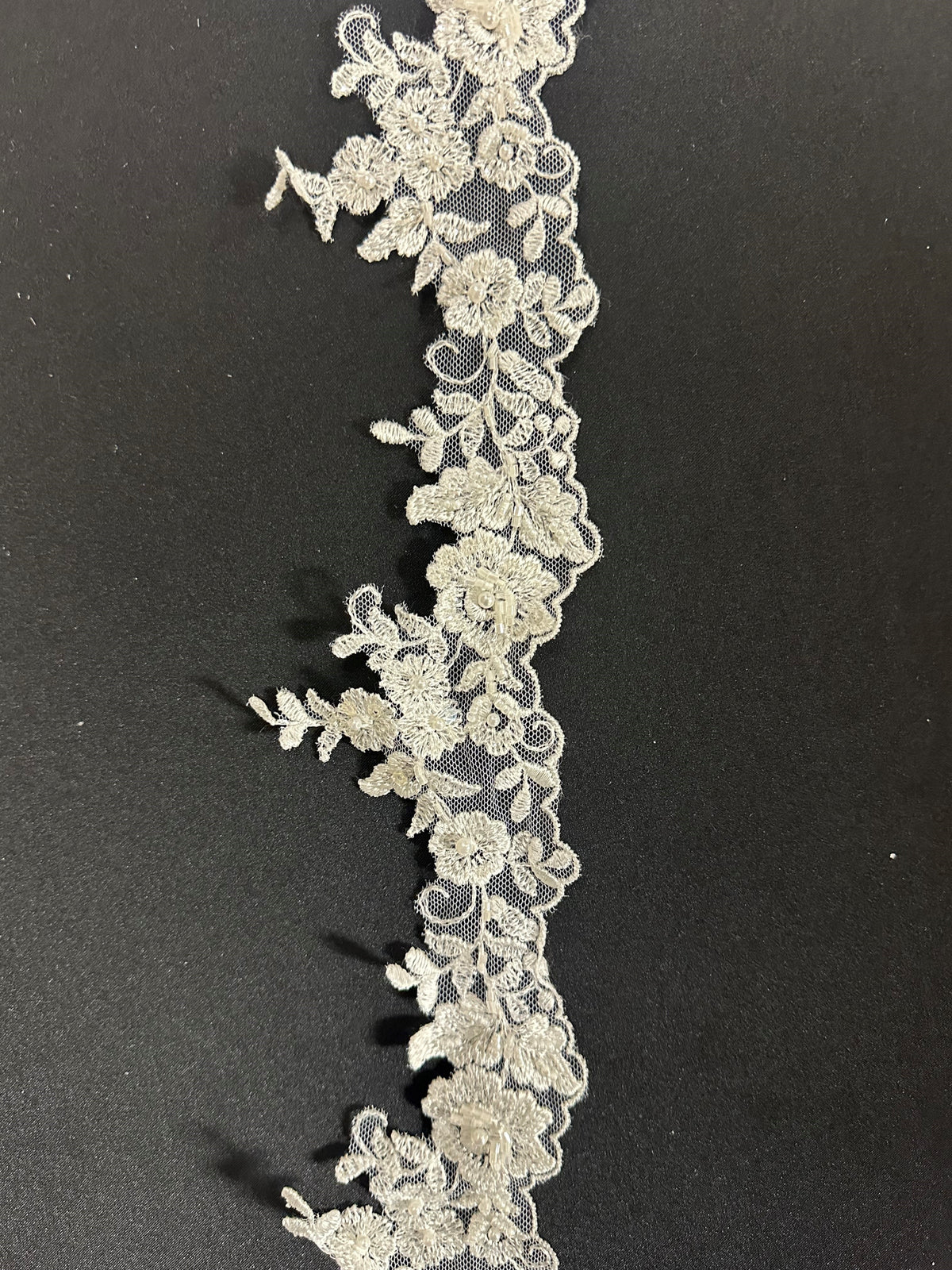Bordure En Tulle Brodé Floral Rose - 2,7 M De Long, 33,5 Cm De Large, Pour Couture Et Décoration - 6