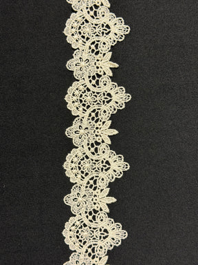 Bordure en dentelle guipure ivoire foncé – T435