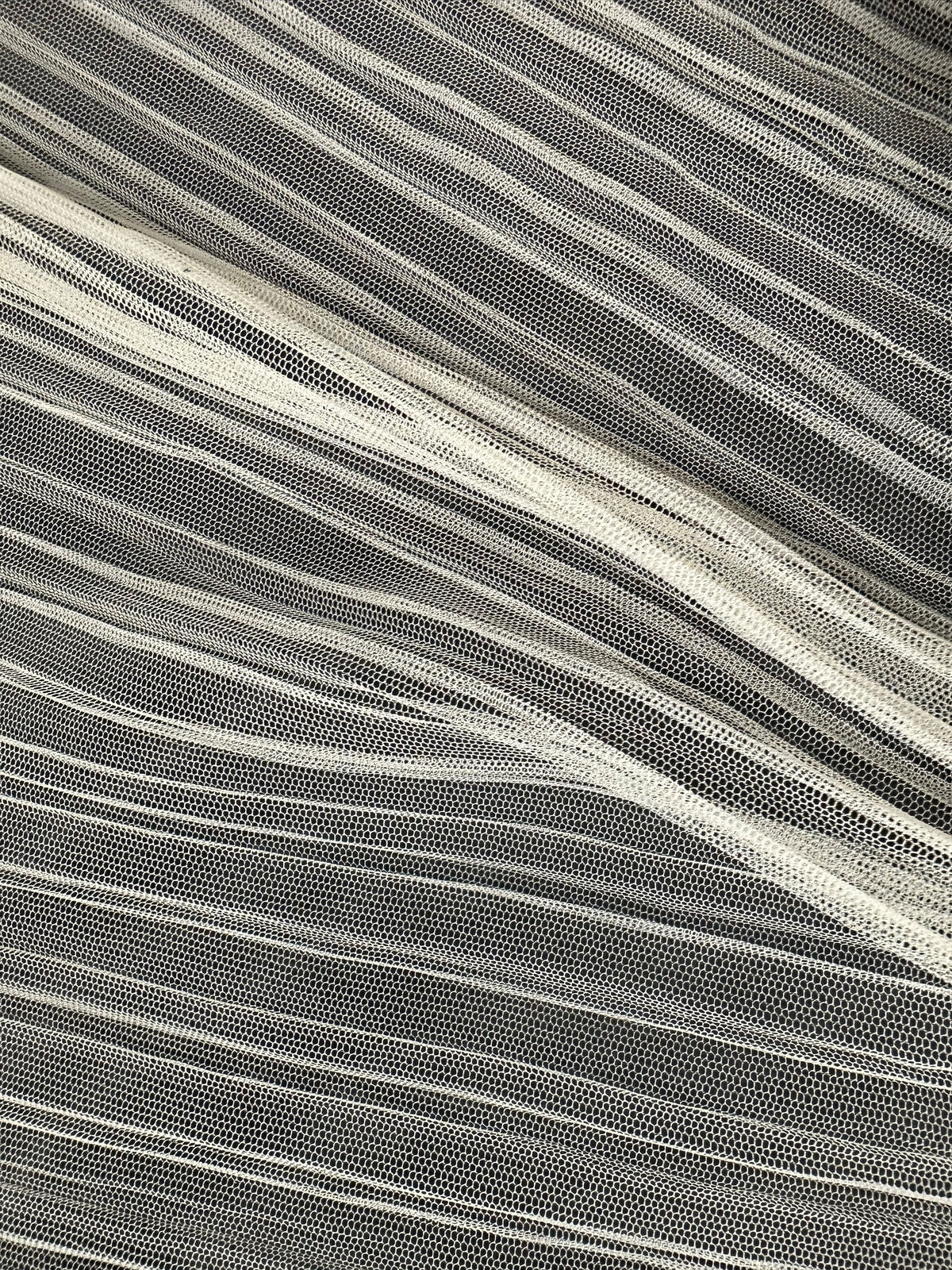 Organza de polyester plissé ivoire - Flirt (CF)