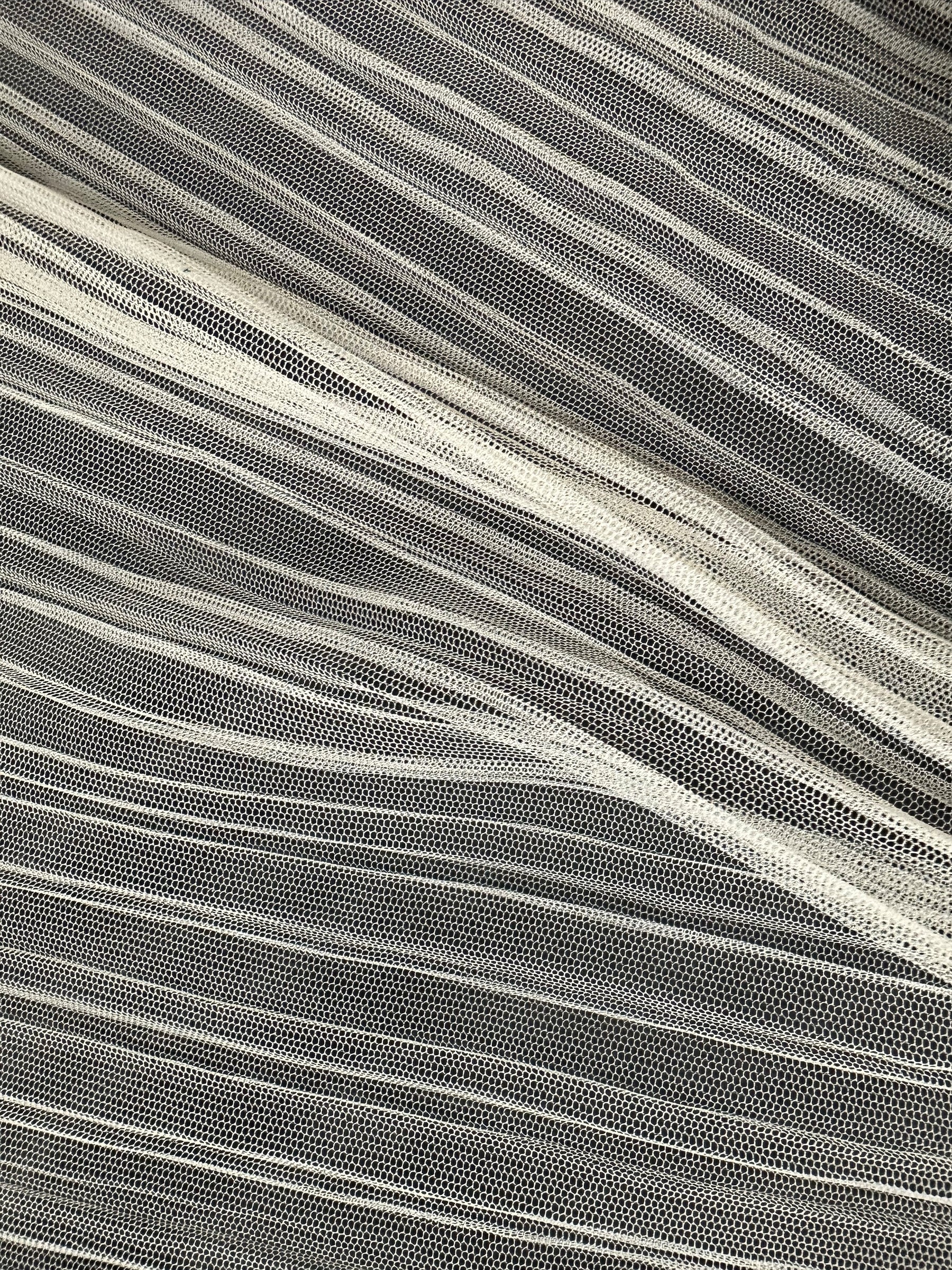 Organza de polyester plissé ivoire - Flirt (CF)