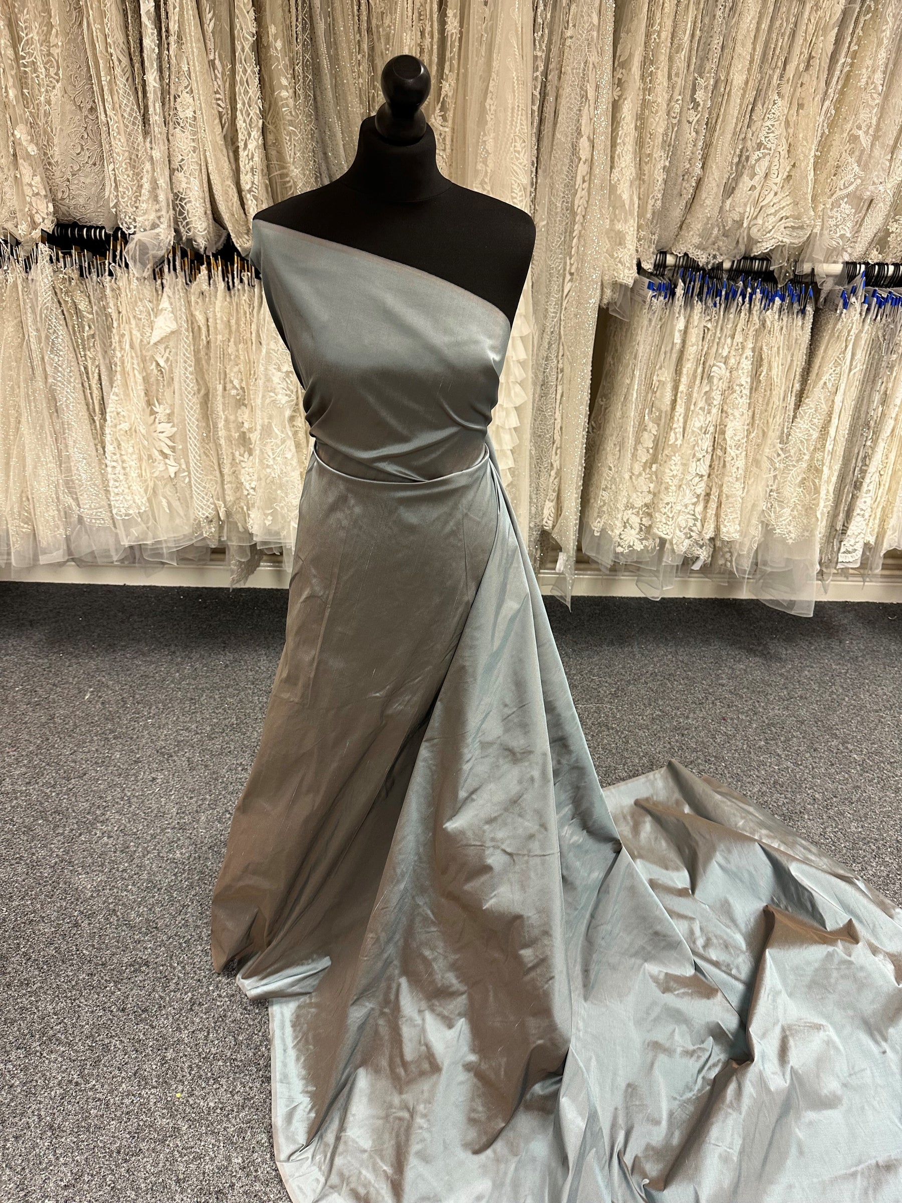 Dupion de soie gris - Masquerade