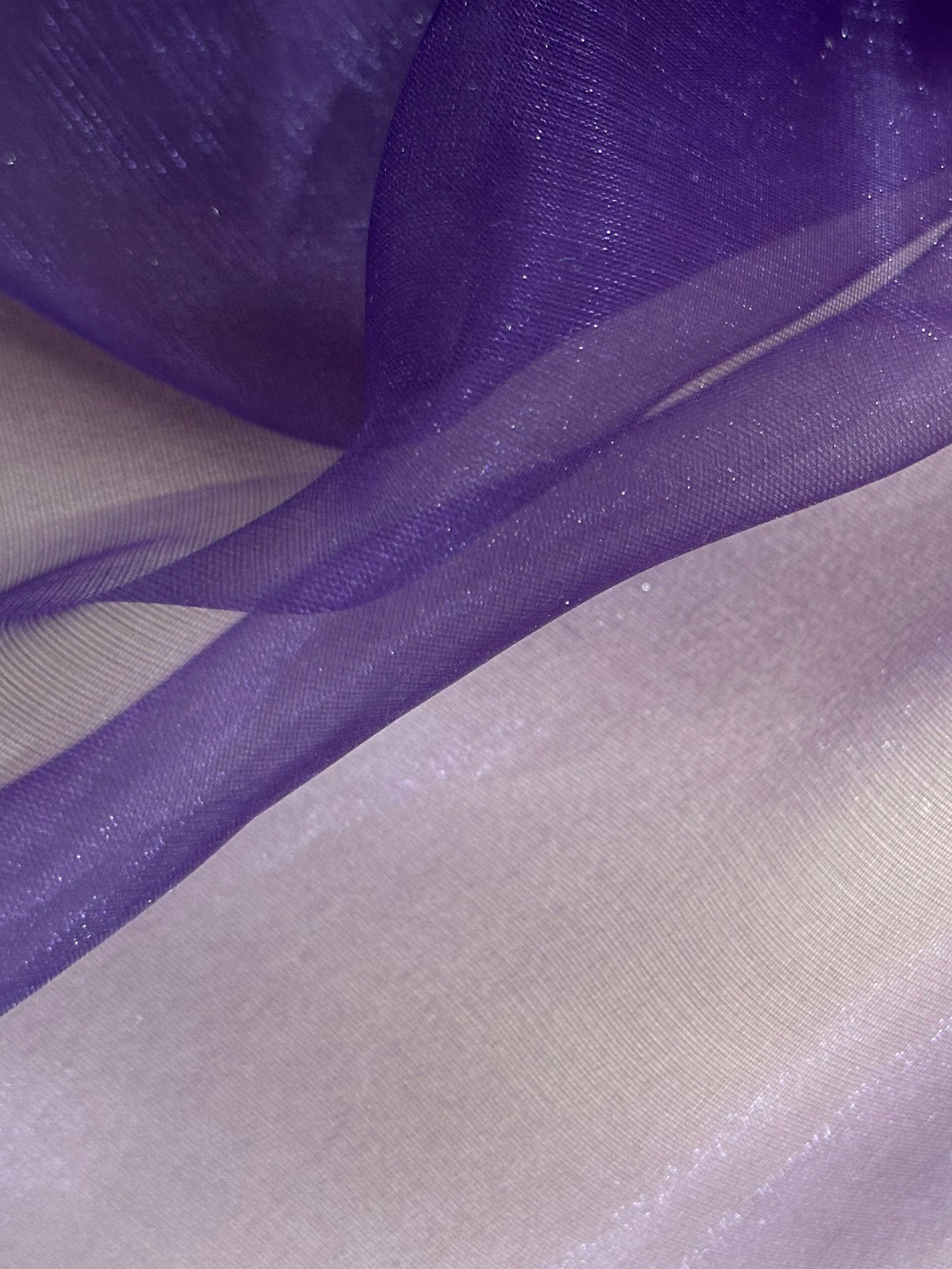 Purple Shiny Organza - Riva