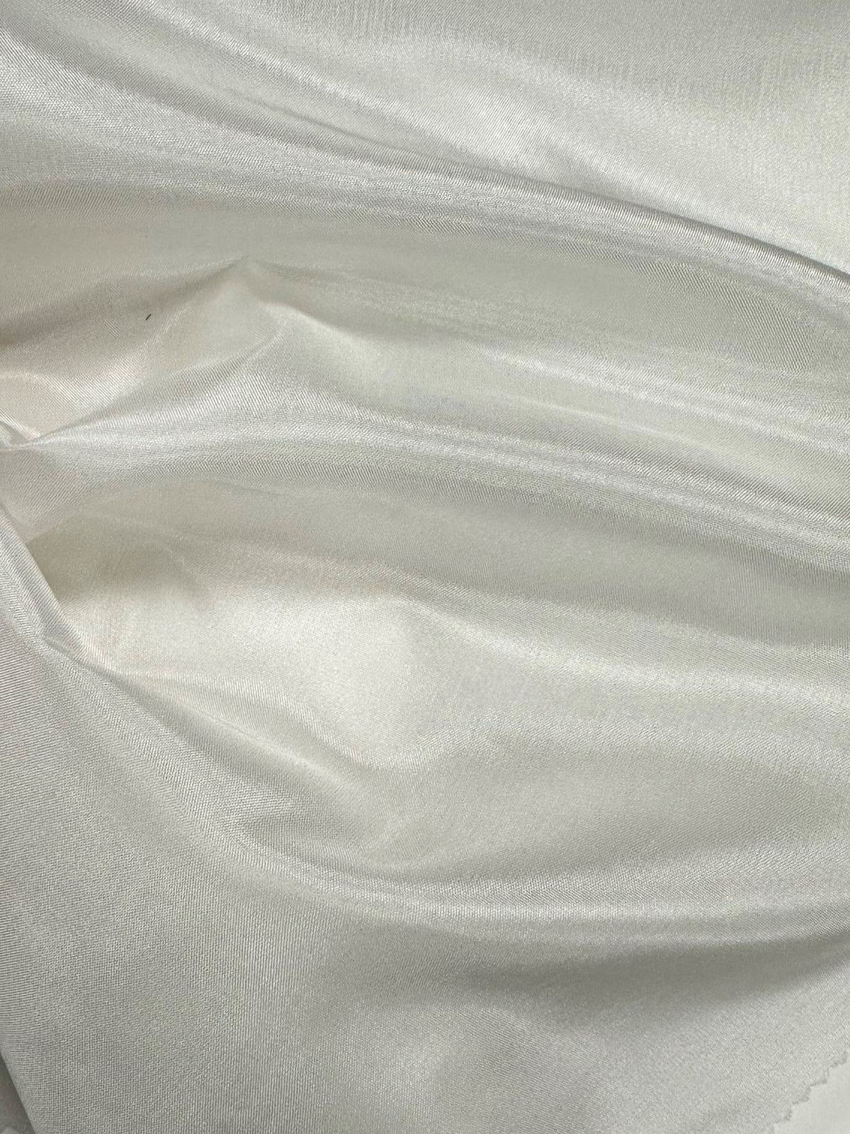 Deluxe Ivory Acetate Satin Fabric - Capri