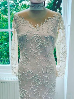 Dentelle 3D pailletée ivoire à prix réduit - Aileen