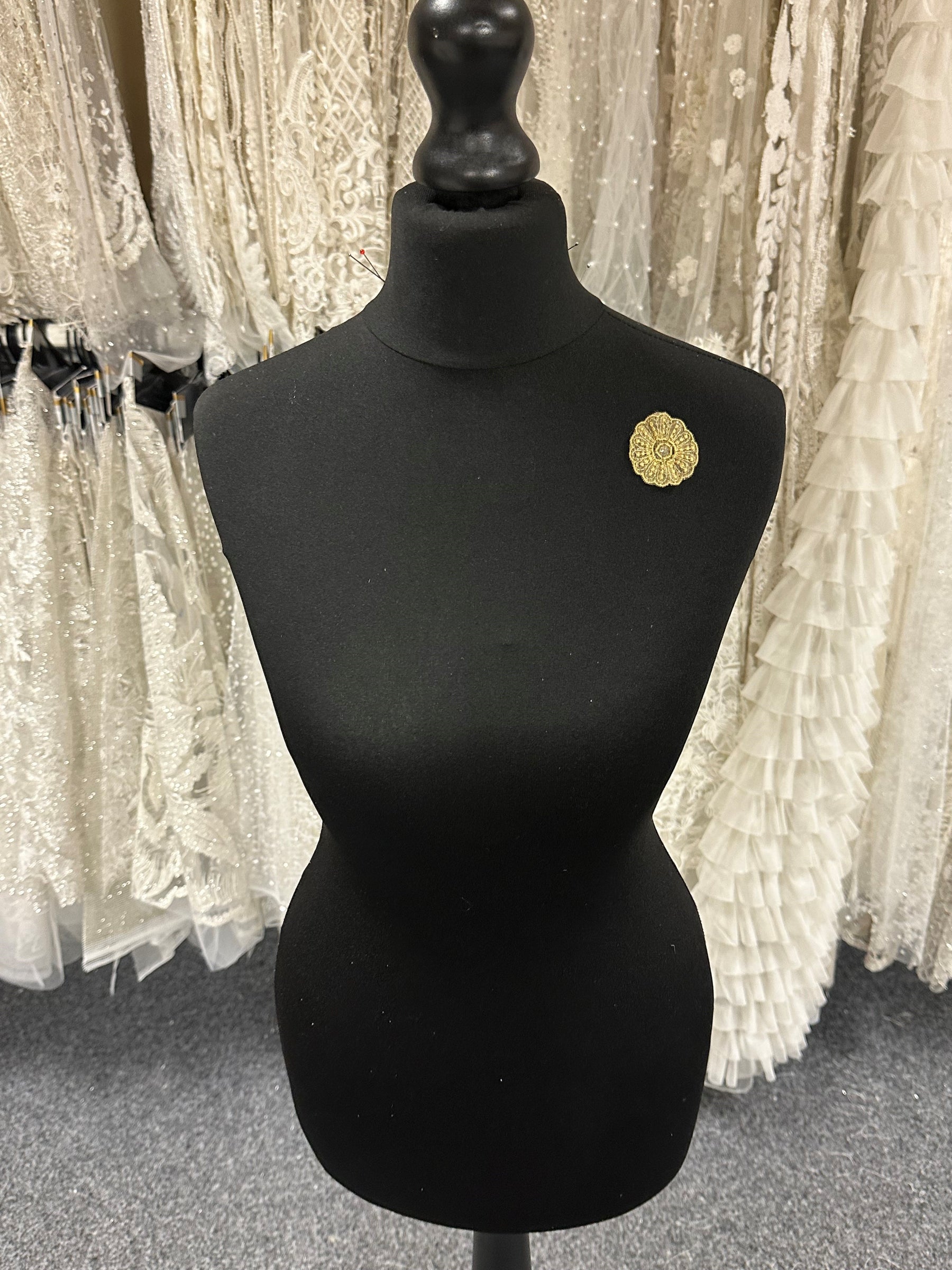 Applique en dentelle irisée dorée - Aladdin (CF AP 34295)