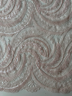 Dentelle à paillettes roses - EB3048
