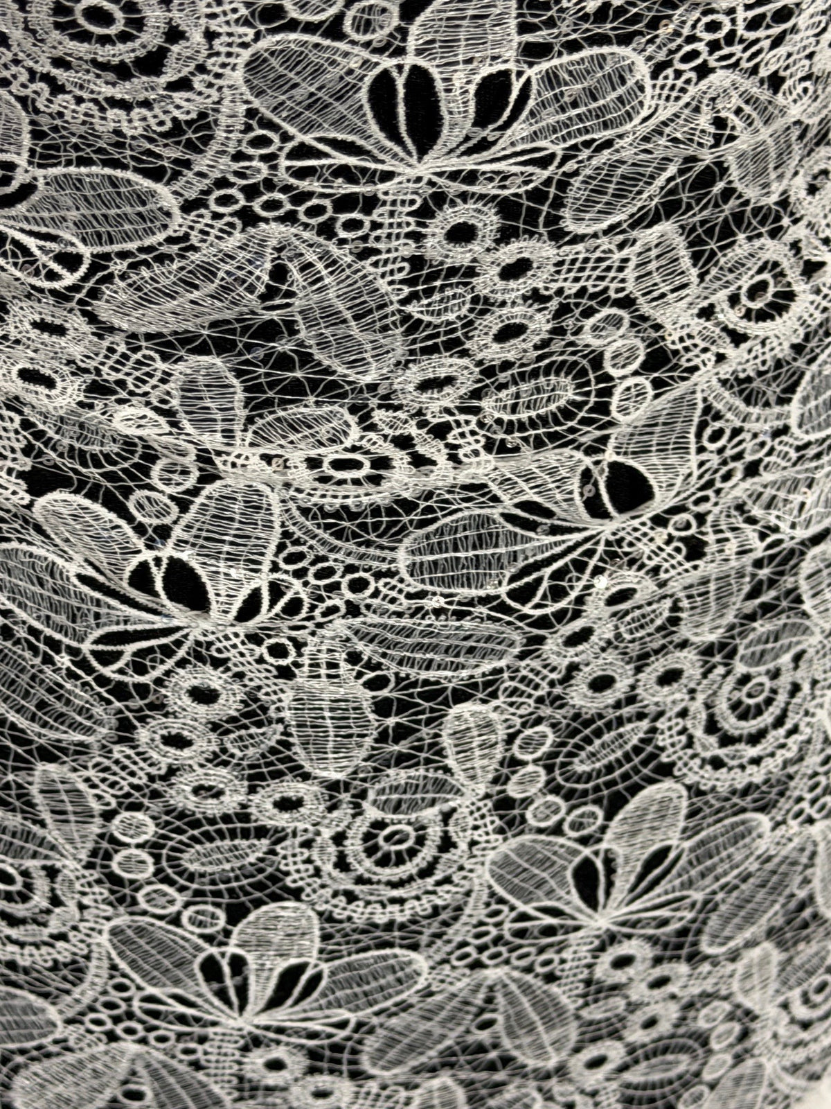 Dentelle de mariée à paillettes ivoire - EB3050