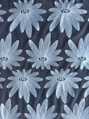 Dentelle brodée de sequins ivoire - Avancé