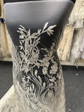Dentelle Broderie Paillettes Ivoire - Dusk