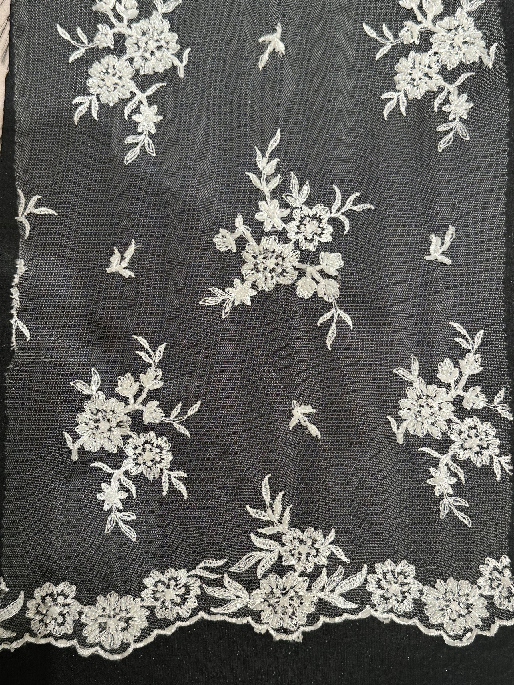 Dentelle à sequins ivoire - Roxanne (CF)