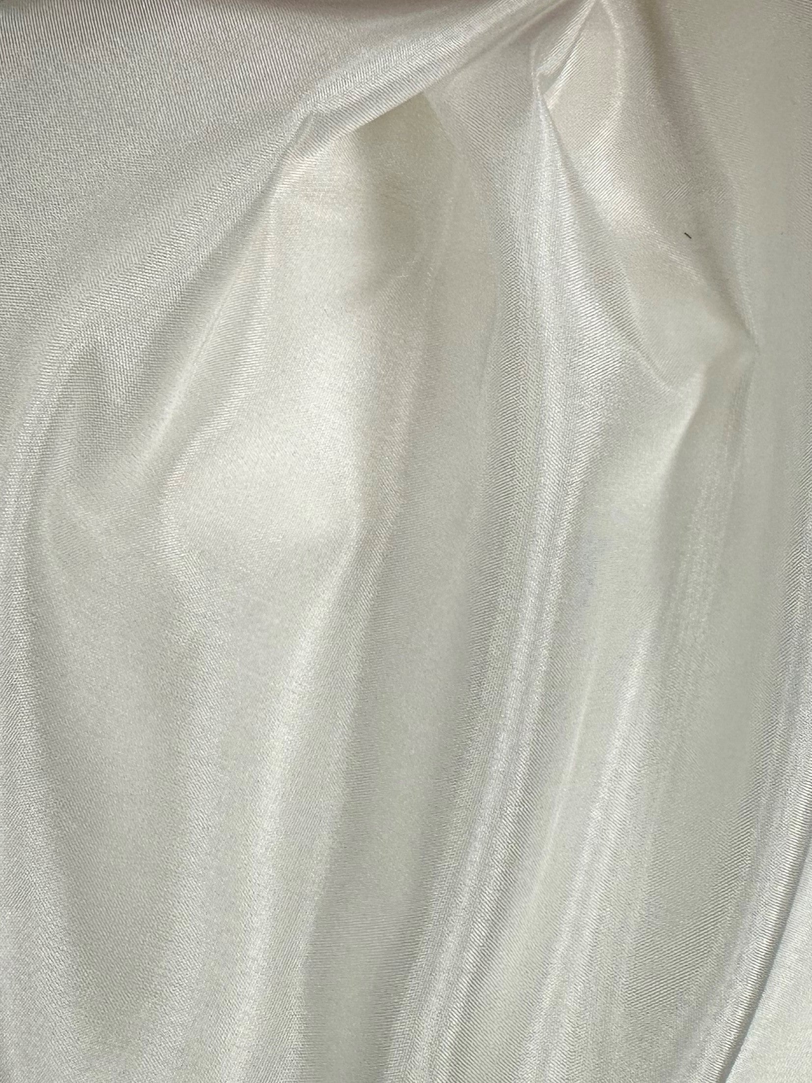 Deluxe Ivory Acetate Satin Fabric - Capri