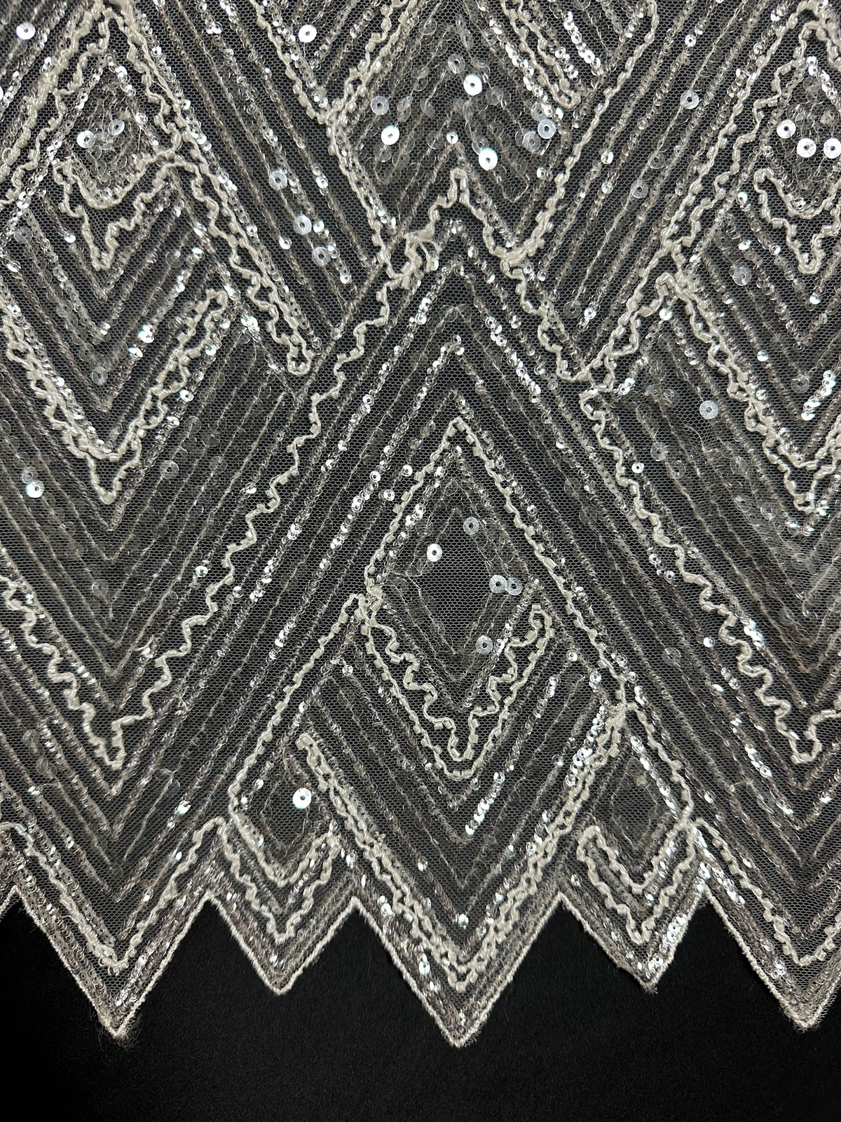 Tulle à paillettes ivoire - Angola (CF Amelia)