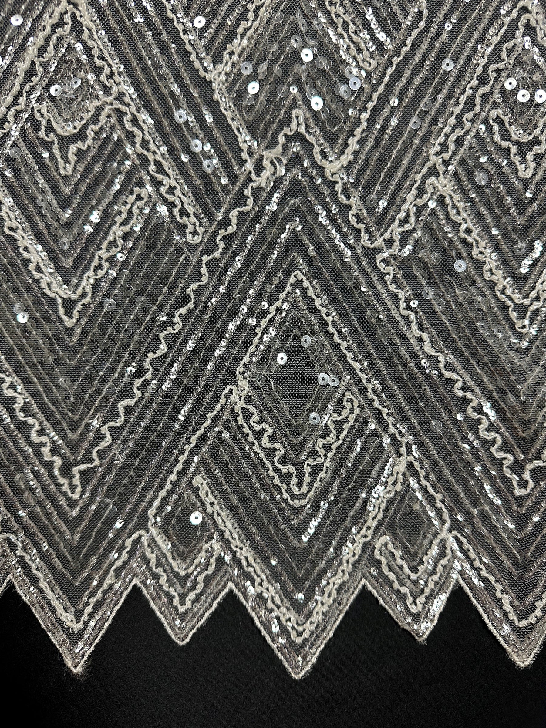 Tulle à paillettes ivoire - Angola (CF Amelia)