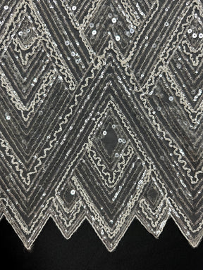 Tulle à paillettes ivoire - Angola (CF Amelia)