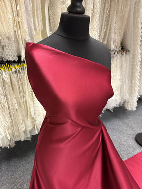 Satin duchesse en polyester bordeaux - Contessa