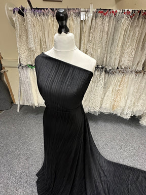 Tissu en polyester plissé noir - Leeway