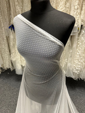 Tulle extensible ivoire à pois - Imola (CF)