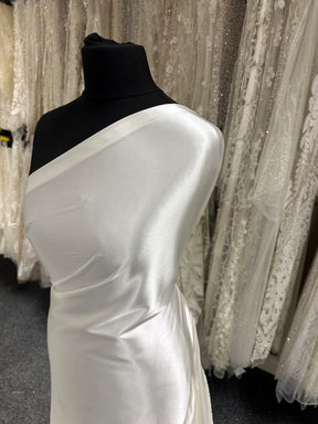 Satin Stretch Polyester Ivoire - Empathie