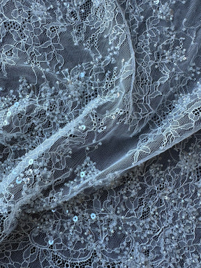 Dentelle ivoire à cordons et paillettes - Fronnie 