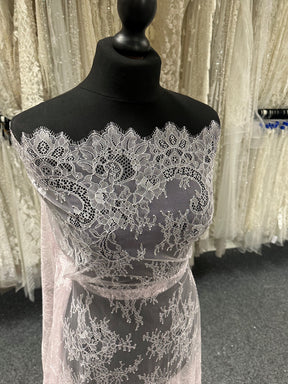 Dentelle Raschel rose - Katherine