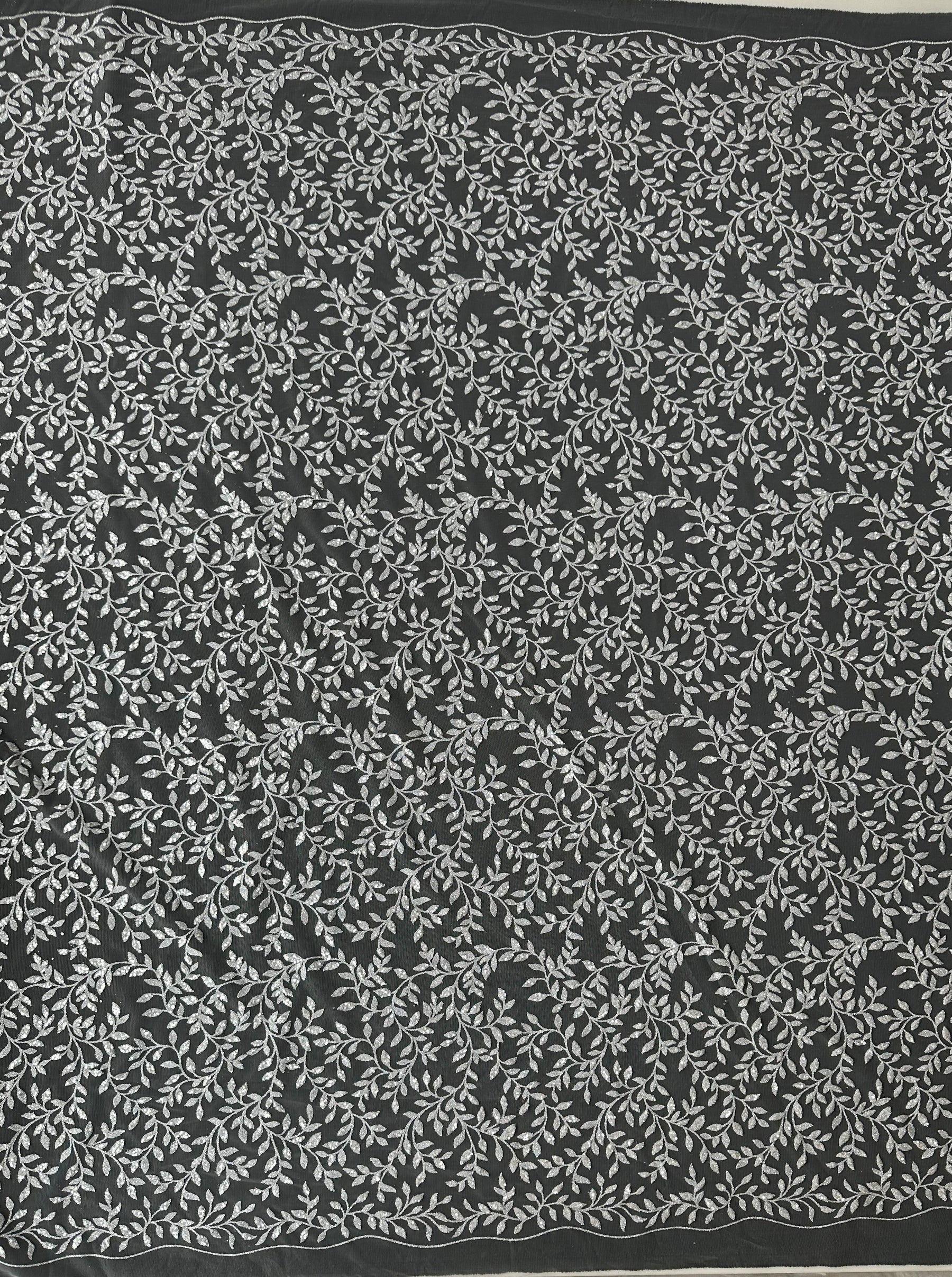 Dentelle ivoire à paillettes - Simeon TU0061