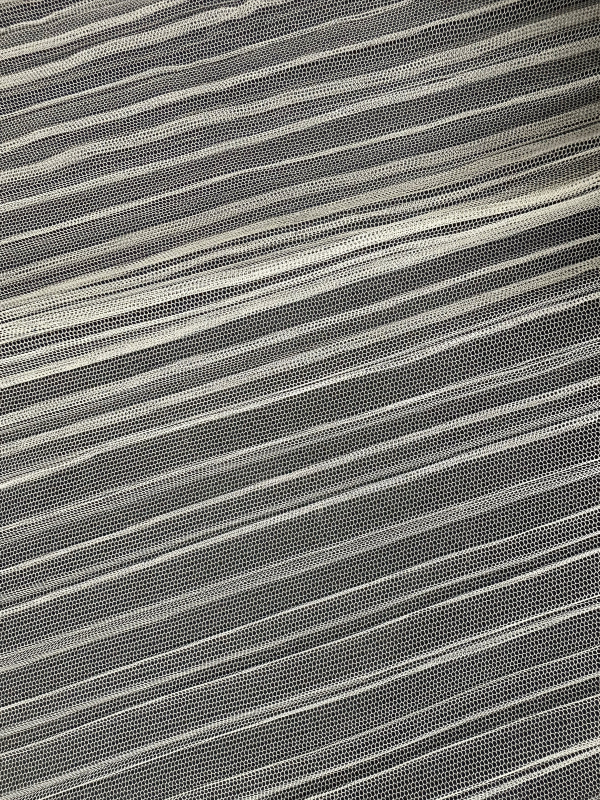 Organza de polyester plissé ivoire - Flirt (CF)