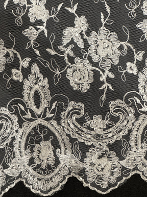Dentelle à paillettes ivoire - Sienne (CF) 