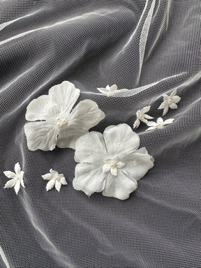 Dentelle florale 3D ivoire - Yoga