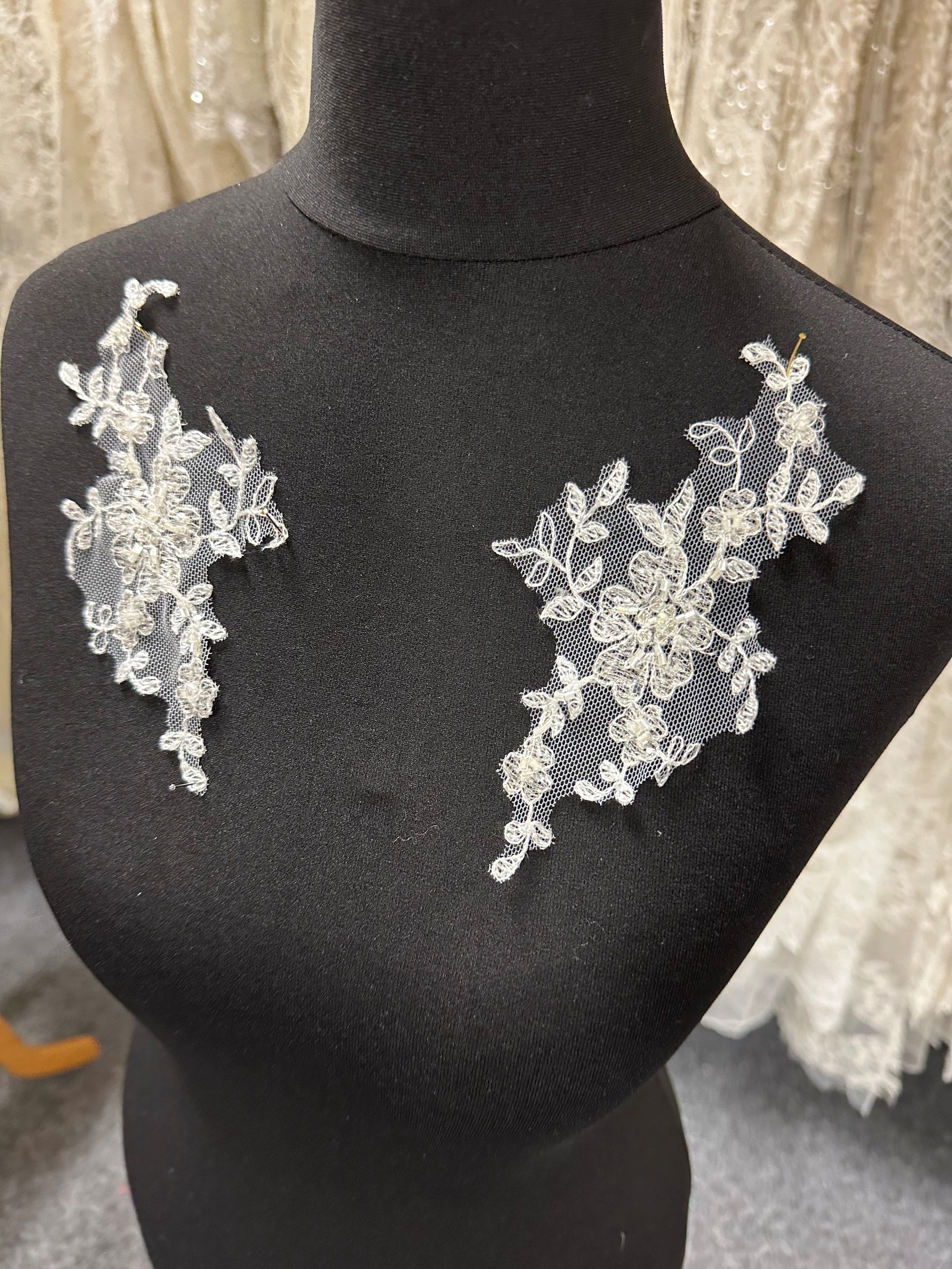 Appliques en dentelle perlée ivoire - Noisy
