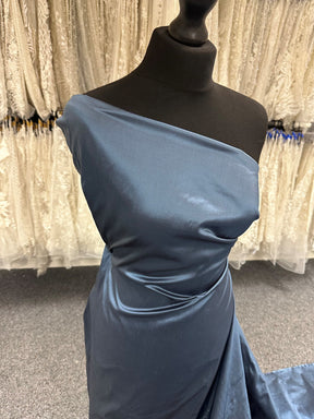 Dupion de soie bleu minéral - Masquerade