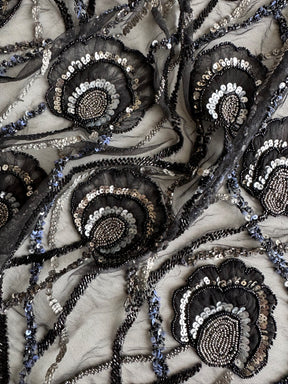 Dentelle perlée noire - Betty